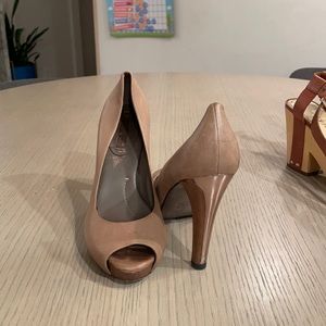 BCBG Maxaria peep toe heels, size 9